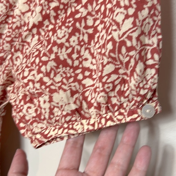 NEW Faherty Carmel floral button front self belt tie dress Spice Sunrise Floral - Picture 9 of 16